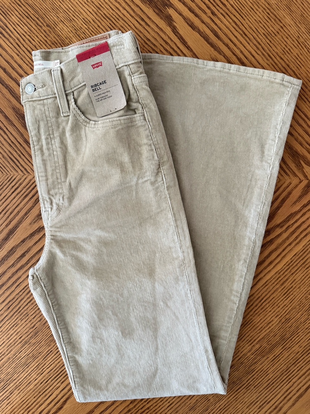 LEVI'S Ribcage Bell Corduroy Pants - Safari - Picture 12 of 12